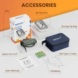 Medtech BP12 Portable Automatic Digital Blood Pressure Monitor Machine with USB Port BP12 Bp Monitor image 5
