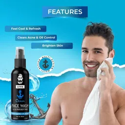 qtpie Ocean For Men & Women | Best Fight Acne & Pimples, Brighten Skin, Clears Dirt, Oil Control, Refreshing Feel- Multi- Action Formula 1k b.2782617wgq Face Wash image 4