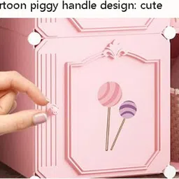 lacossi 6-Door 8-Shelf Plastic kids Collapsible Cupboard PC Collapsible Wardrobe image 3