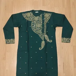 gaurikdresses Men Embroidered Cotton Silk Straight Kurta image 5