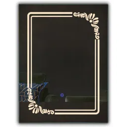 flair glass Flora Edge Glow Rectangular Led Wall Mirror image 2