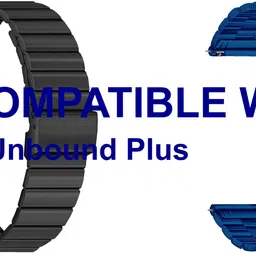 ACM WSM20H22BKBL3185 Pack of 2 Watch Strap Adjustable Steel 22mm for Beatxp Unbound Plus Smartwatch (Black/Blue) Smart Watch Strap-picture-25