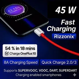 Rizzonix USB Type C Cable 1 m 45w fast cable image 5