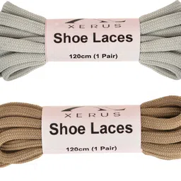 XERUS Shoe Lace Round Light Grey Khaki For Boot Sport Hiking Shoes Shoe Lace-image-88