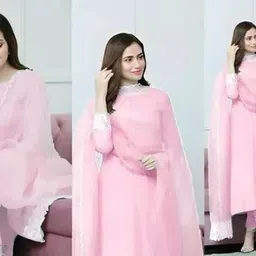 kangen villa creation Women Embellished Cotton Blend Ethnic Dress image 2