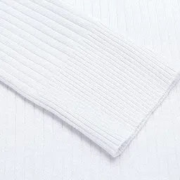 unrest Men Self Design High Neck White Sweater image 4