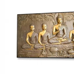 nestroots Canvas Framed Buddha Painting with Disciples Wall Painting image 5