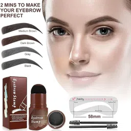 ikt Eyebrow Stamp Stencil Kit, Eyebrow Stencils with 3 Pc, Eyebrow Brown Definer 10 g image 2