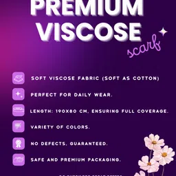 thecartmaxx Floral Print Viscose Women Multicolor Stole, Scarf, Fancy Scarf image 3