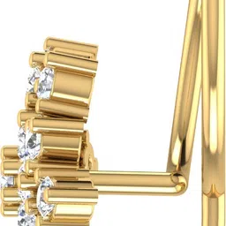 avsar Shikha 18kt Diamond Yellow Gold Nose Wire image 4