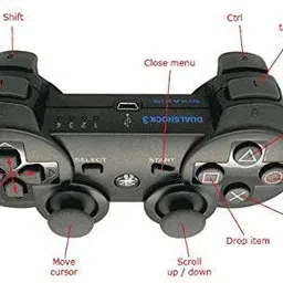 lightgaming PS3 Wireless Controller - Black Joystick (Black, For PS3)Joystick image 3