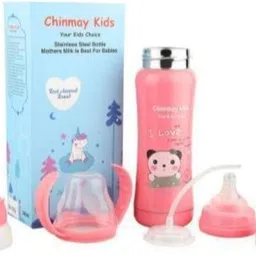 chinmay kids Thermal Insulation Stainless Steel Baby Feeding Bottle - 180 ml-picture-11