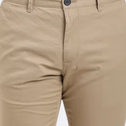indian terrain Men Tapered Khaki Cotton Blend Trousers image 5