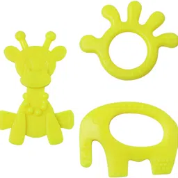 dhoni 100% Safe BPA Free Silicone Soother Teether for Baby Combo Pack of 3 Teether-picture-41