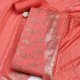 meena bazaar Unstitched Chanderi Salwar Suit Material Solid image 1