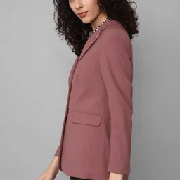 allen solly Women Solid Single Breasted Casual Blazer image 4