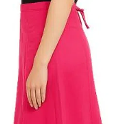 SRR Fashions Pure Cotton Saree Petticoat for Women | Long Solid Inskirt with Drawstring Pure Cotton Petticoat image 3