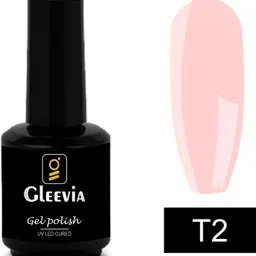 gleevia UV LED Soak-Off Transparent Gel Polish for Professionals 15ml Brush Cap T2 Shade T2 image 2
