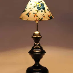 new era Multicolour Shade Table Lamp With Shade Table Lamp With Iron Base image 3