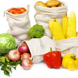 Reusable Fridge Storage Bag Pouches for Vegetables, Dry Fruits, Cereals - Pack of 12 Grocery Bags-image-68