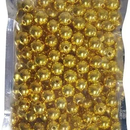 de-ultimate Pack of 100 Gram(125 Approx) 12mm Golden Moti Balls Pearl Bead Stone Embroidery Craft Material for Artificial Jewellery Beading Scrap Booking Craftworks and Decorations-picture-13