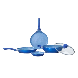 WONDERCHEF Royal Velvet 5 Pcs Non Stick Aluminium Cookware Set (Induction Compatible, Even Heat Distribution, Blue)-picture-23