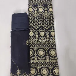 fusionvalley Unstitched Georgette Salwar Suit Material Embroidered image 2