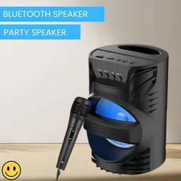 GUGGU LZ (PORTABLE WIRELESS BLUETOOTH SPEAKER)Crystal Clear Sound With Karaoke MicT72 15 W Bluetooth Laptop/Desktop Speaker-picture-25