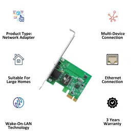 tp-link TG-3468 V3 Network Adapter (1 LAN Port, Wake-On-LAN Technology, 101502028, Green) image 3