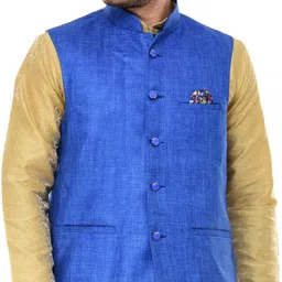 bis creations Self Design Men Waistcoat image 1