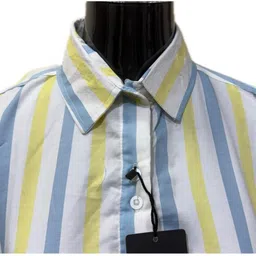 rs fashion Women Regular Fit Striped Wingtip Collar Casual Shirt image 4