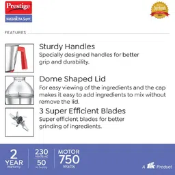 prestige Nakshatra 750 W Mixer Grinder image 4