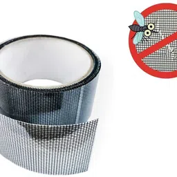 bellveen Anti-mosquito Mesh Window Hole Patch Repair Tape 4inch, 3meter, Net (Black) Nylon Washable Adults Mosquito Net image 2