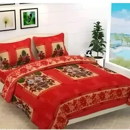 style gallery Woolen Double Flat 210 TC Printed Bedsheet-picture-20