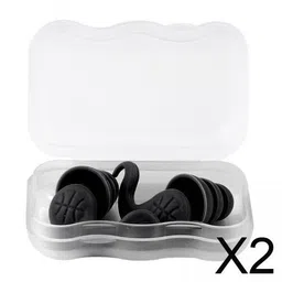 calandis CALANDIS™ 2xSwimming Ear Plugs with Box Reusable for Sleeping Diving Bathing Black | Ear Plugs | Ear Plugs & Ear Muffs | Personal Protective Equip/Ppe | Facility Maintenance & Safety image 2