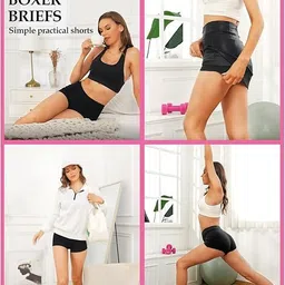 louryn koulyn Women's Boyshorts Panties Seamless Boxer Briefs for Ladies Underwear Shorts with Seamless Fabric 4 Pack image 4