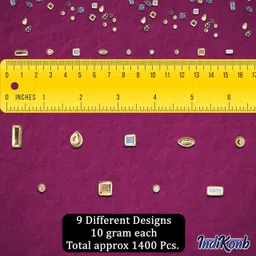 indikonb Kundan Stones Set - Elegant Embellishments for Jewelry, Embroidery & Bangles image 2