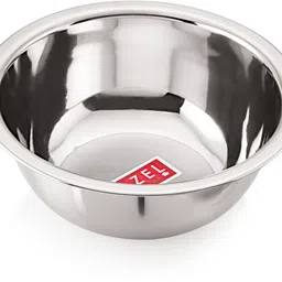 hazel Stainless Steel Mixing Bowl Steel Mixing Bowl For Cake Batter Big Size For Baking 1500 ml to 2730 ml image 2