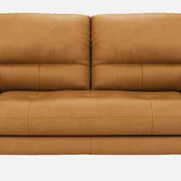 durian Clarkson Leatherette 3 Seater Sofa in Camel Brown Colour image 4