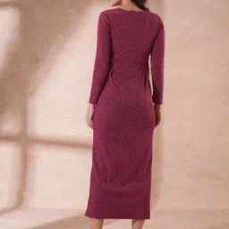 globus Women Bodycon Pink Maxi/Full Length Dress image 2