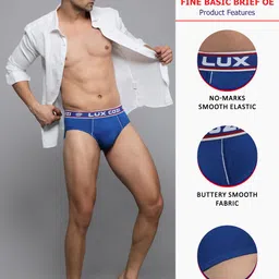 lux cozi Pack of 3 Solid Men Brief image 5