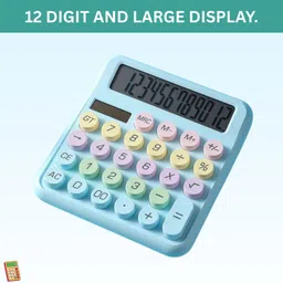 sacro Desktop Cute Calculator, 12-Digit Large Display With Aesthetic Candy ColorR357 Desktop Cute Calculator, 12-Digit Large Display With Aesthetic Candy ColorE357 Basic Calculator-picture-28