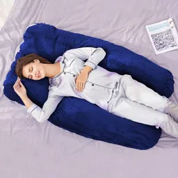 wongvo Microfibre Pregnancy Pillow Pack of 1 Solid Luxurious Imported Velvet image 3