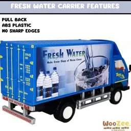 woozee MINIATURE MART-FRESH WATER CARRIER TRUCK Pull Back Action Toy For Kids image 2