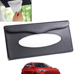 ccmm Universal Leatherite Black Rectangle Tissue Paper Box/Dispencer For Car-332 Vehicle Tissue Dispenser-picture-14