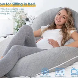 ag pro comfort C SHAPE PREGNANCY PILLOW || MATERNITY PILLOW || NURSING PILLOW FOR WOMEN'S Polyester Fibre Solid Pregnancy Pillow Pack of 1 image 4