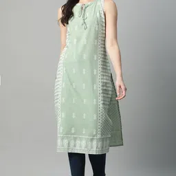 celtic fab Women Printed Cotton Blend Straight Kurta-picture-14