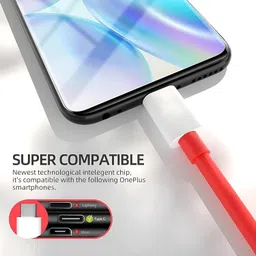 MANROM USB Type C Cable 1 m Type C Fast Charging Cable With WARP/DASH/VOOC/SuperVOOC/FLASH Charging Support, image 3