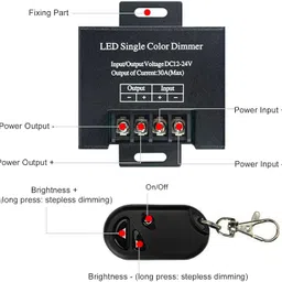 sg flash RF Dimmer DC 12-24v 30A with remote Control, 12v Dimmer Switch Security Circuit and Motion Detector Electronic Hobby Kit image 5