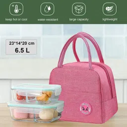 vcart LUNCH BAG PINK 1 Containers Lunch Box image 3